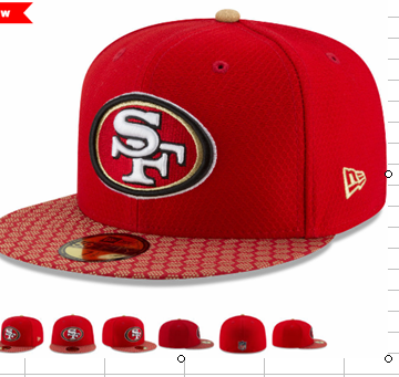 NFL San Francisco 49ers Red Fitted Hats--lx