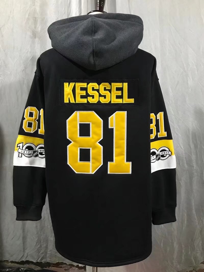 NHL Pittsburgh Penguins #81 Kessel Personalized Black Hoodie