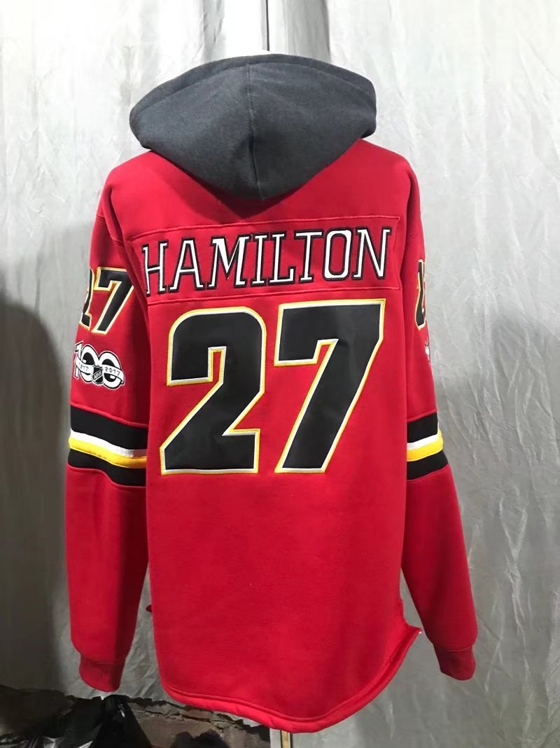 NHL Calgary Flames #27 Hamilton Red Personalized Hoodie