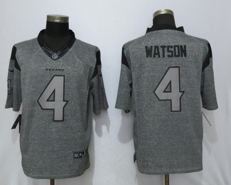 Nike Houston Texans 4 Watson Gridiron Gray Limited Jersey