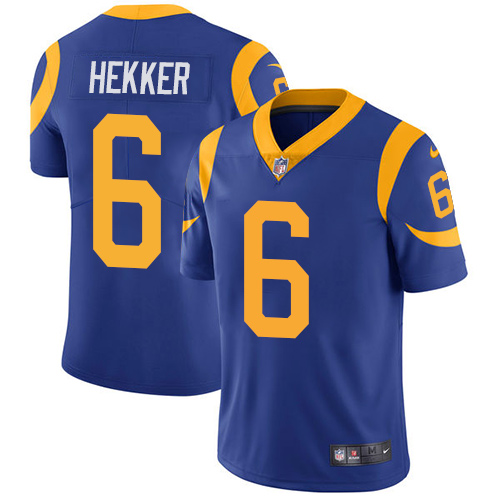 NFL Los Angeles Rams #6 Hekker Blue Vapor Limited Jersey