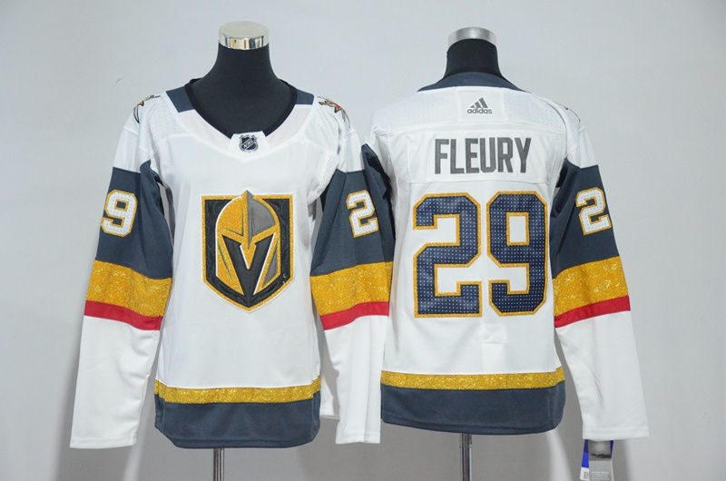 Womens Vegas Golden Knights #29 Fleury White Hockey Jersey