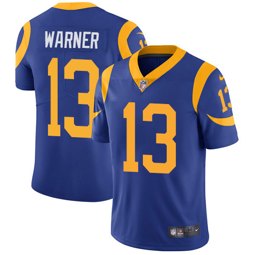 NFL Los Angeles Rams #13 Warner Blue Vapor Limited Jersey