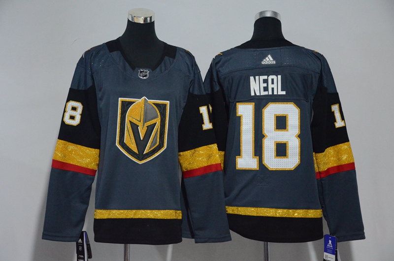 Womens Vegas Golden Knights #18 Neal Grey Hockey Jersey