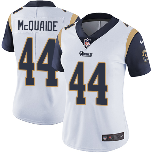 Womens NFL Los Angeles Rams #44 McQuaide White Vapor Limited Jersey
