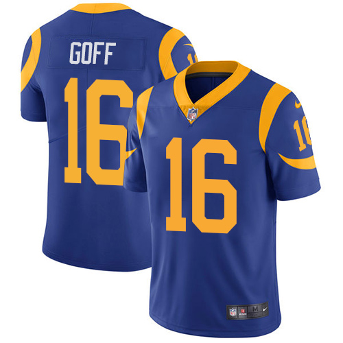 NFL Los Angeles Rams #16 Goff Blue Vapor Limited Jersey