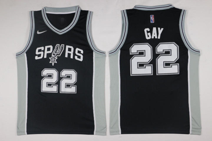 Nike NBA San Antonio Spurs #22 Gay Black Jersey