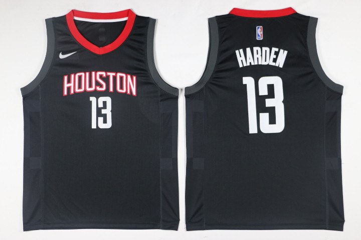 Nike NBA Houston Rockets #13 Harden Black Jersey