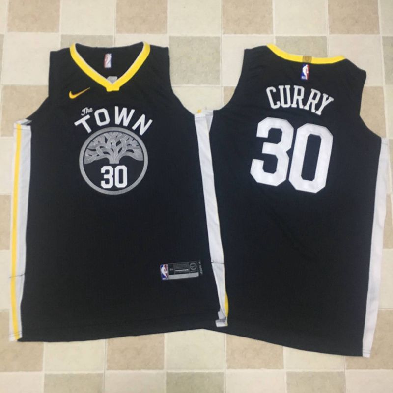 NBA Golden State Warriors #30 Curry Black Nike Jersey
