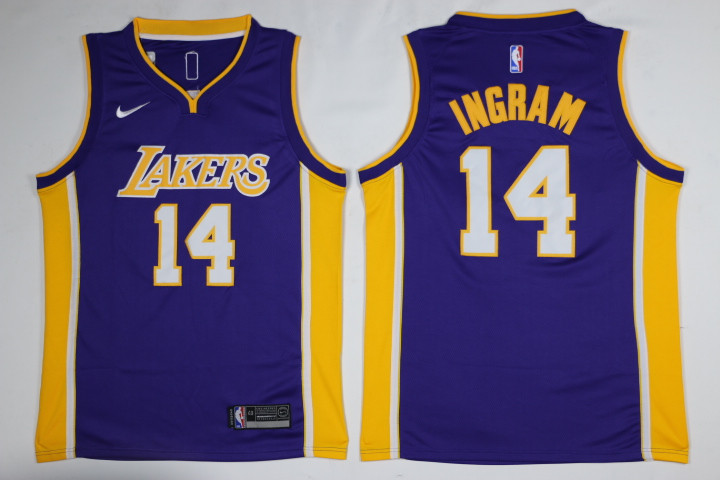 Nike NBA Los Angeles Lakers #14 Ingram Purple Jersey