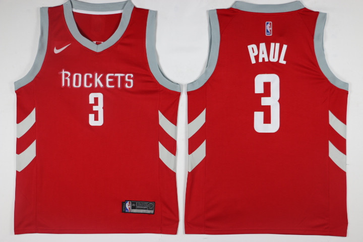 Nike NBA Houston Rockets #3 Paul Red Jersey