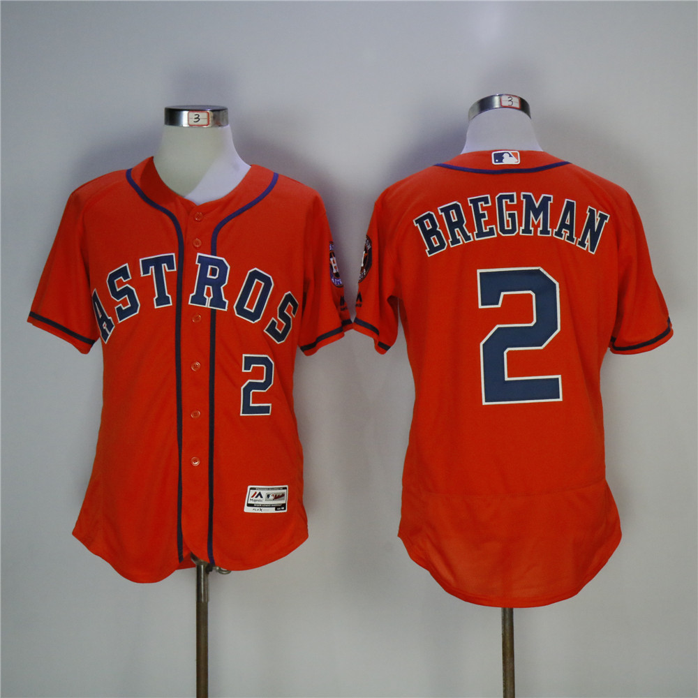 MLB Houston Astros #2 Bregman Orange New Jersey