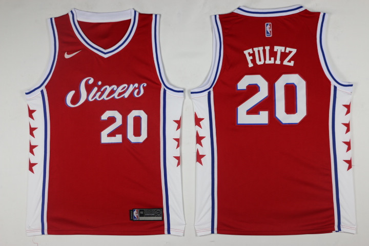 Nike NBA Philadelphia 76ers #20 Fultz Red Jersey