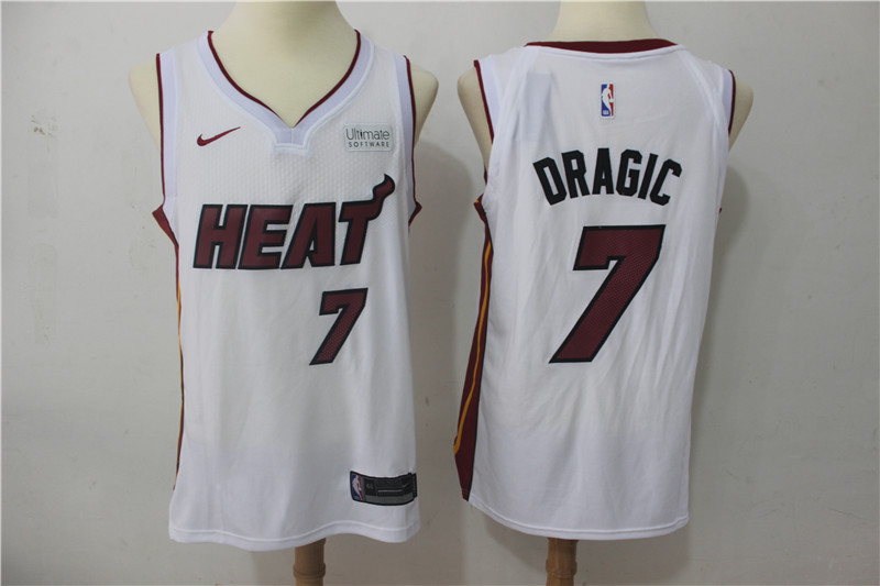 Nike NBA Miami Heat #7 Dragic White Jersey