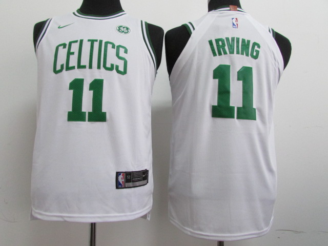 Kids NBA Boston Celtics #11 Irving White Jersey
