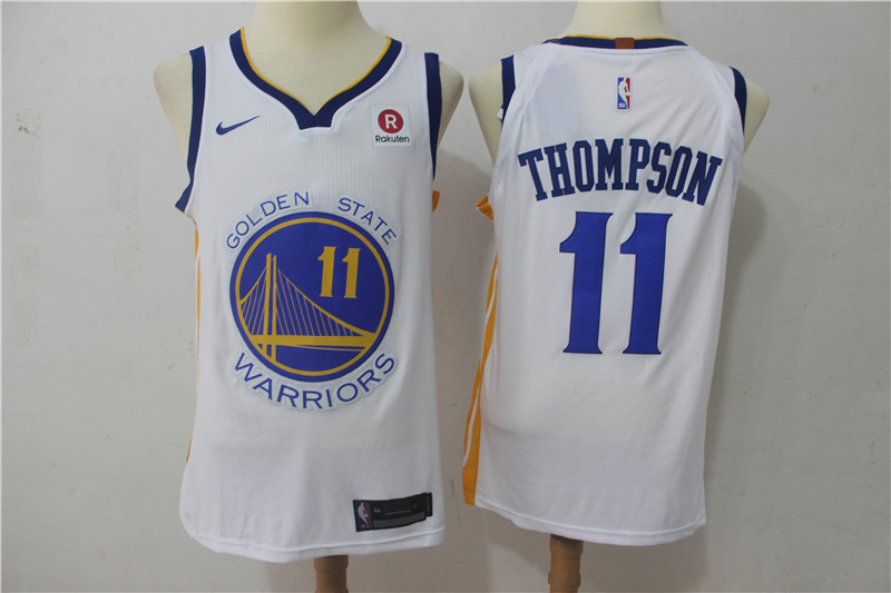 Nike NBA Golden State Warriors #11 Thompson White Jersey