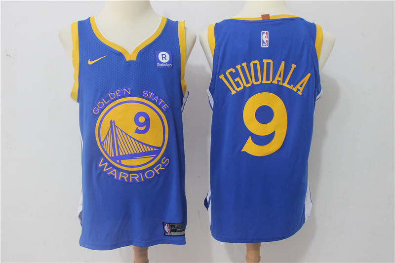 Nike NBA Golden State Warriors #9 Iguodala Blue Jersey