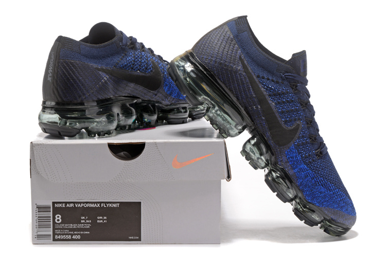 Nike Air Vapormax Running Shoes Sneakers Black Blue 