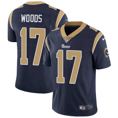 NFL Los Angeles Rams #17 Woods Blue Vapor Limited Jersey
