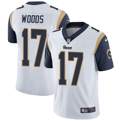 NFL Los Angeles Rams #17 Woods White Vapor Limited Jersey