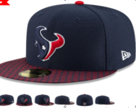 NFL Houston Texans Blue Fitted Hats--LX