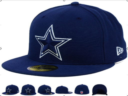 NFL Dallas Cowboys Blue Fitted Hats--LX