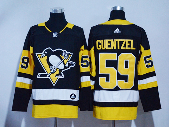 Adidas Nhl Pittsburgh Penguins #59 Jake Guentzel Black Hockey Jersey