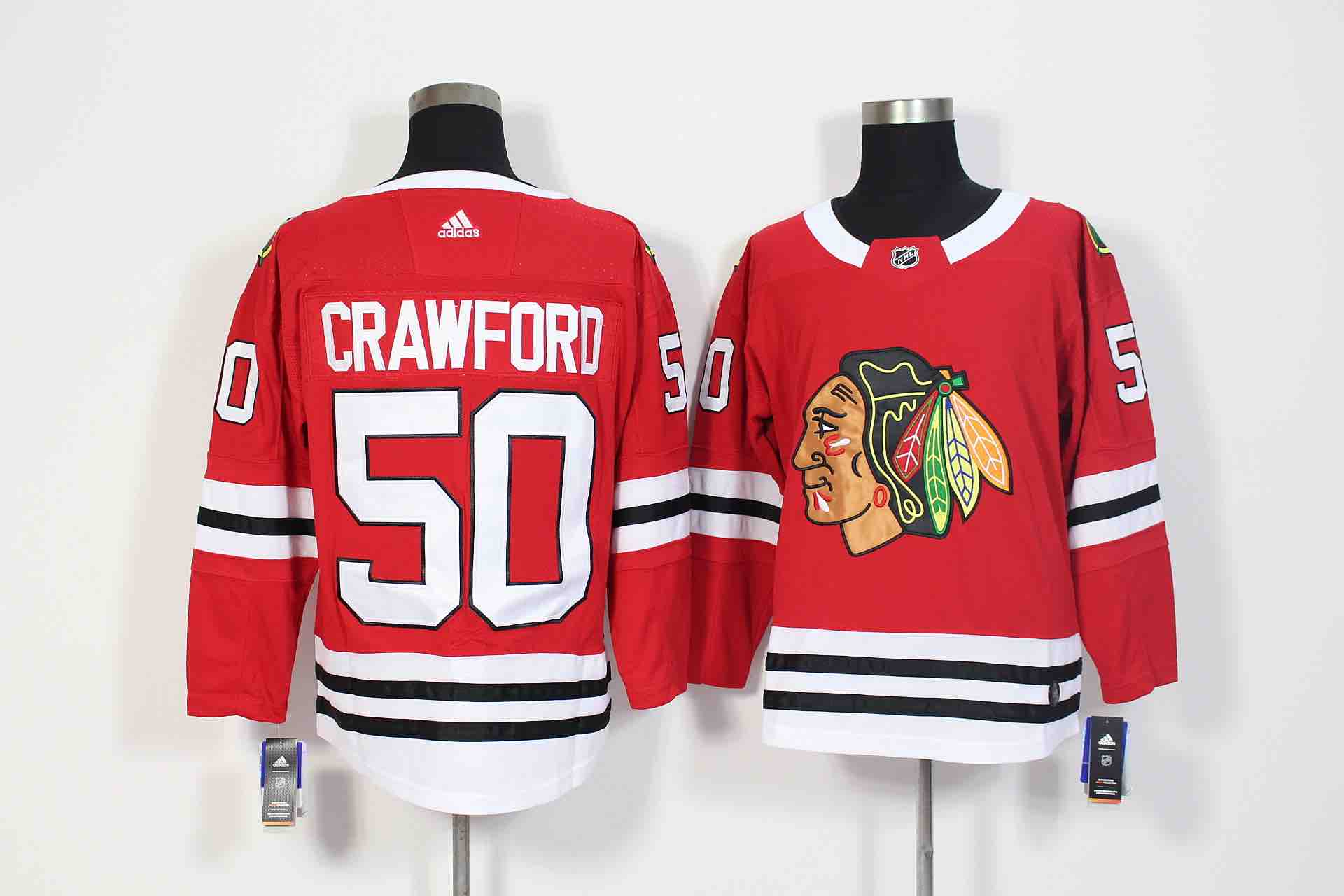 Adidas Chicago Blackhawks #50 Crawford Red Jersey