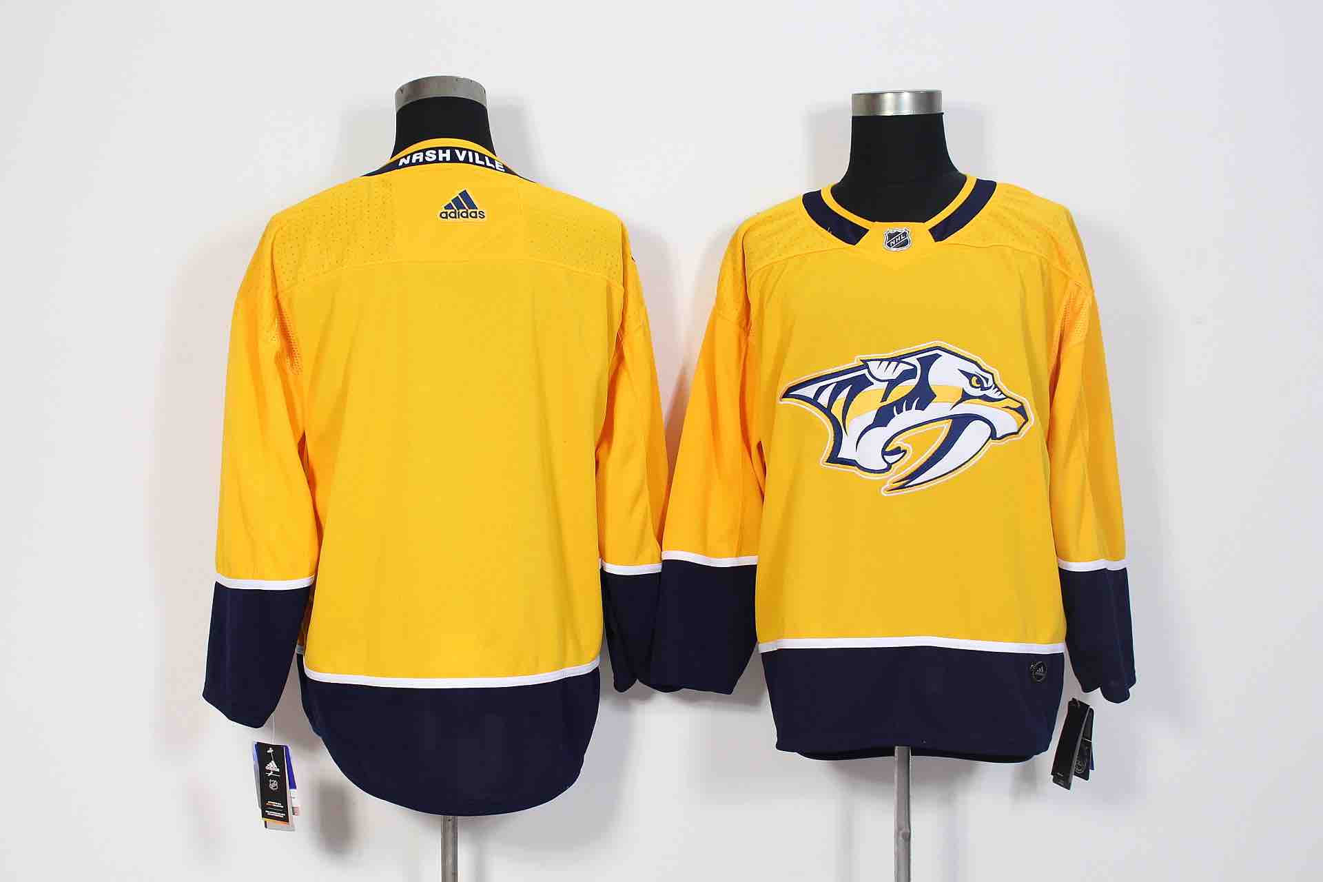 Adidas NHL Nashville Predators Blank Yellow Jersey