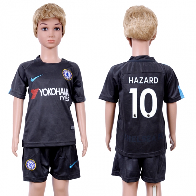 2017 Soccer Club Chelsea #10 Hazard Away Kids Jersey
