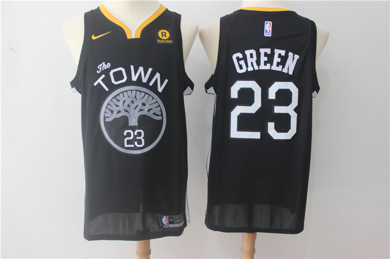 Nike NBA Golden State Warriors #23 Green Black Game Jersey