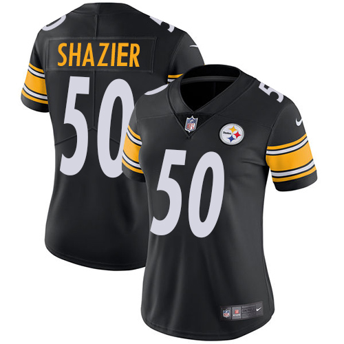Womens NFL Pittsburgh Steelers #50 Shazier Black Vapor Limited Jersey
