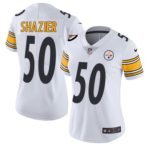 Womens NFL Pittsburgh Steelers #50 Shazier White Vapor Limited Jersey