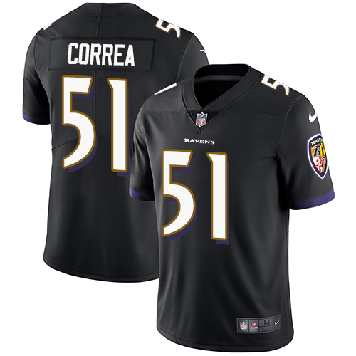 NFL Baltimore Ravens #51 Correa Black Vapor Limited Jersey