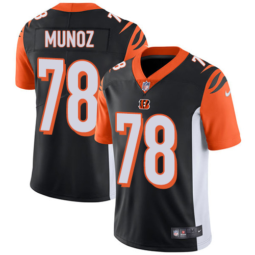 NFL Cincinnati Bengals #78 Munoz Black Vapor Limited Jersey