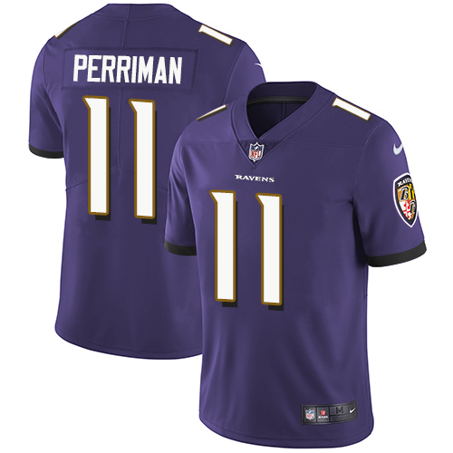 NFL Baltimore Ravens #11 Perriman Purple Vapor Limited Jersey