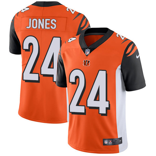 NFL Cincinnati Bengals #24 Jones Orange Vapor Limited Jersey