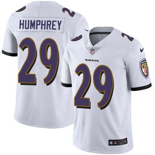 NFL Baltimore Ravens #29 Humphrey White Vapor Limited Jersey