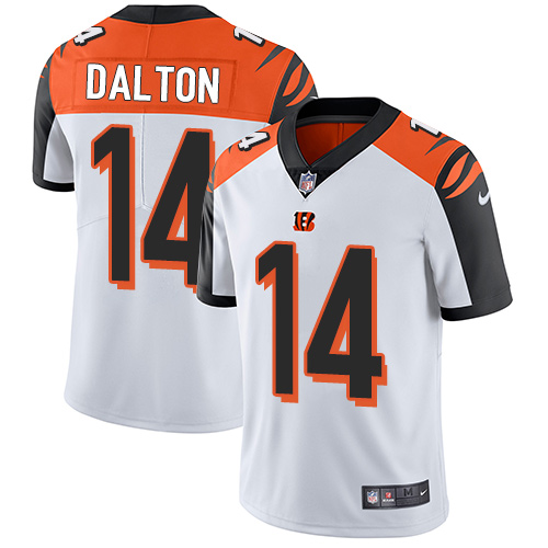 NFL Cincinnati Bengals #14 Dalton White Vapor Limited Jersey