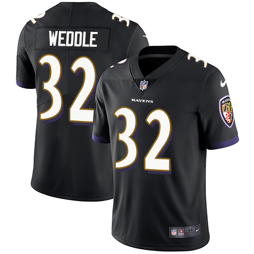 NFL Baltimore Ravens #32 Weddle Black Vapor Limited Jersey