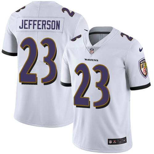 NFL Baltimore Ravens #23 Jefferson White Vapor Limited Jersey