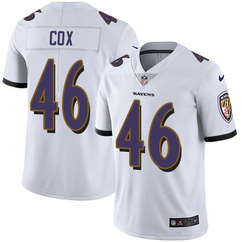 NFL Baltimore Ravens #46 Cox White Vapor Limited Jersey
