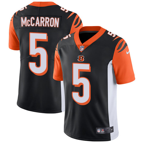 NFL Cincinnati Bengals #5 McCarron Black Vapor Limited Jersey