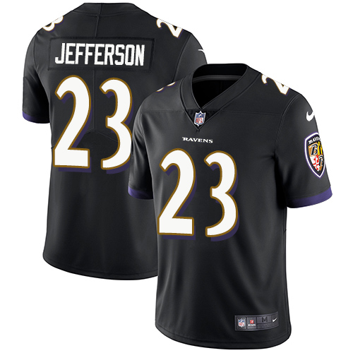 NFL Baltimore Ravens #23 Jefferson Black Vapor Limited Jersey