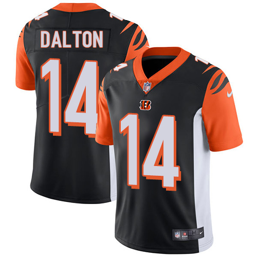 NFL Cincinnati Bengals #14 Dalton Black Vapor Limited Jersey