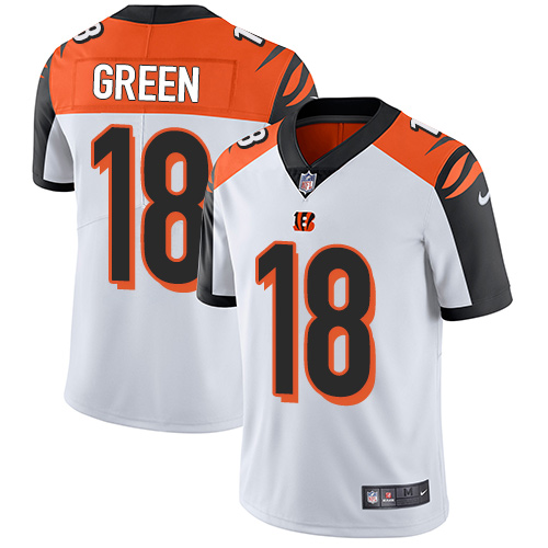 NFL Cincinnati Bengals #18 Green White Vapor Limited Jersey