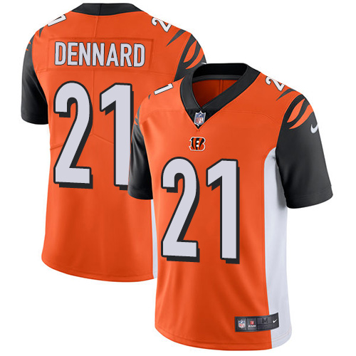 NFL Cincinnati Bengals #21 Dennard Orange Vapor Limited Jersey