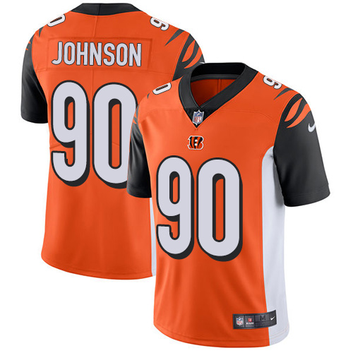 NFL Cincinnati Bengals #90 Johnson Orange Vapor Limited Jersey