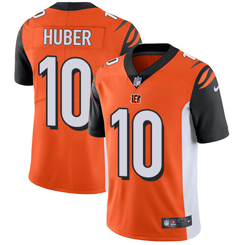 NFL Cincinnati Bengals #10 Huber Orange Vapor Limited Jersey