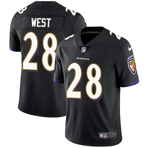 NFL Baltimore Ravens #28 West Black Vapor Limited Jersey